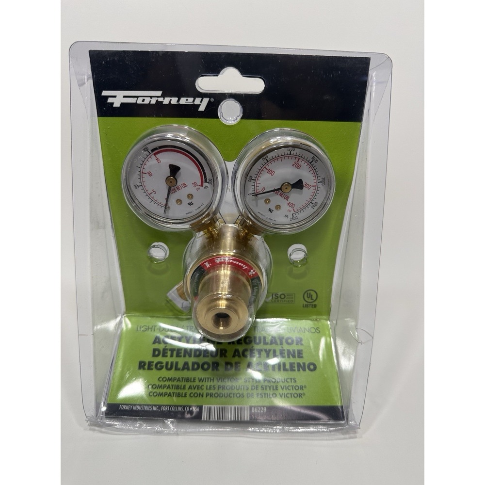 Forney Acetylene Regulator 86229 KV155 Series Light Duty Cutting Welding Victor